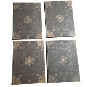 Antique Vintage 1949 Story of the Bible Wise 4 Volume Set Color Illustrations